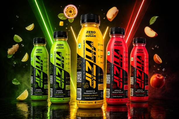 VITZIP Zero Added Sugar Refreshment Drink – Fruit Flavoured Vitamin Beverage
