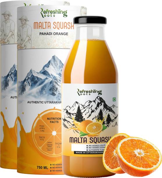 refreshing roots ORANGE JUICE (MALTA), 750 ML, ORGANIC, NO ADDED PRESERVATIVES, NO ADDED COLOUR