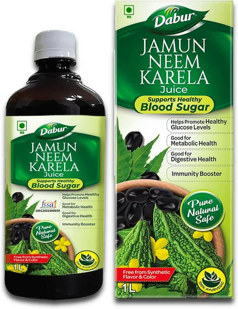 Dabur Jamun Neem Karela Juice | For Healthy Glucose Levels, Digestion & Immunity