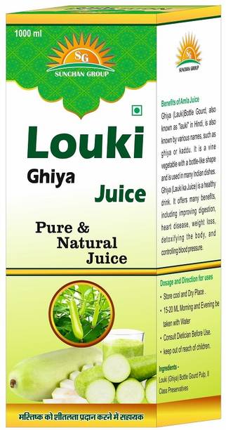 Sunchan Group Louki Ghiya juice 1 Ltr 1000 ML with Natural Herbal Box Fruit Juice Pack of 1