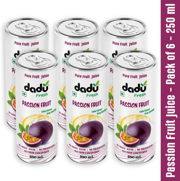 Dadu Fresh Passion Fruit Juice - 250 ML (Pack of 6)