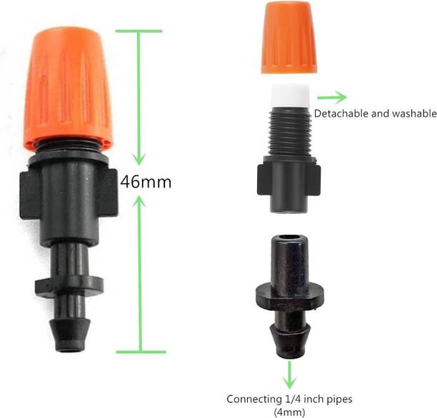 Vasudha Irrigation ONE WAY ORANE FOGGER PACK OF 10-JAN Drip Irrigation Kit