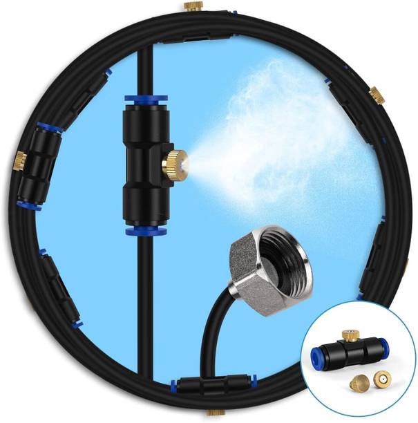 DHULKI Mist Cooling System Fan Misting Kit for Animal Plants Swimming Pool Cooler Tube Drip Irrigation Kit