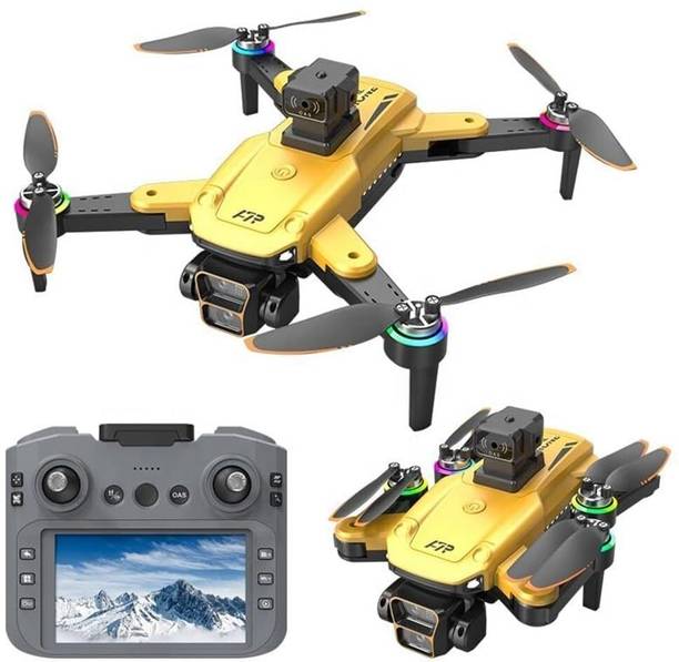 SHAILRON Drone Dual Camera Brushless Motor One Key Take-Off & Landing 4.5 Inch LCD Disp. Drone