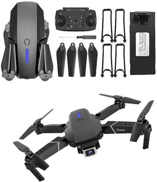 PTCMart E88 Pro 4K Dual Camera Foldable Wi-Fi Drone with HD Position Locking Drone Drone