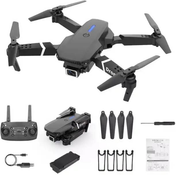URBANHUDA Foldable Drone with Camera with 1800Mah Battery WiFi Camera with Dual Lights Drone