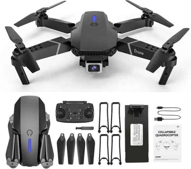 SUKAAVIWILLA Foldable E88 Pro Mini Drone with 4K dual cameras and position stabilization Drone