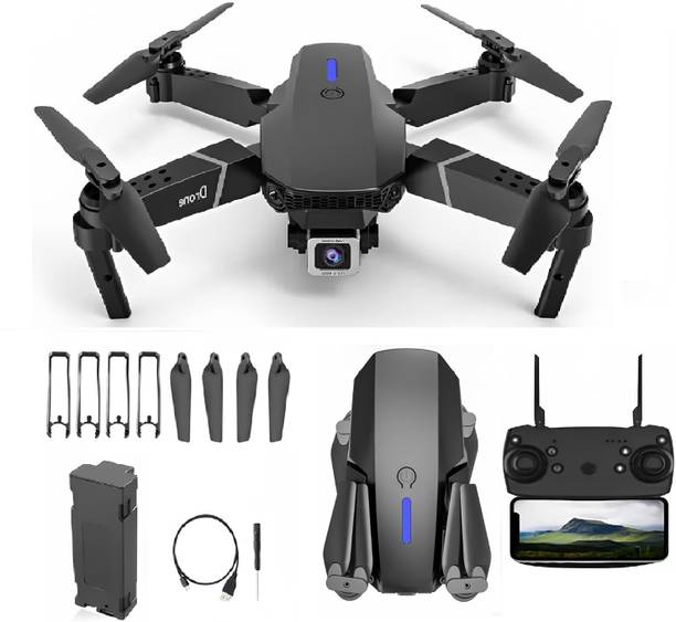 Dhruviyatik E-88 PRO Foldable Toy with HQ 4K WiFi HD Camera Remote Control for Kids Drone Drone