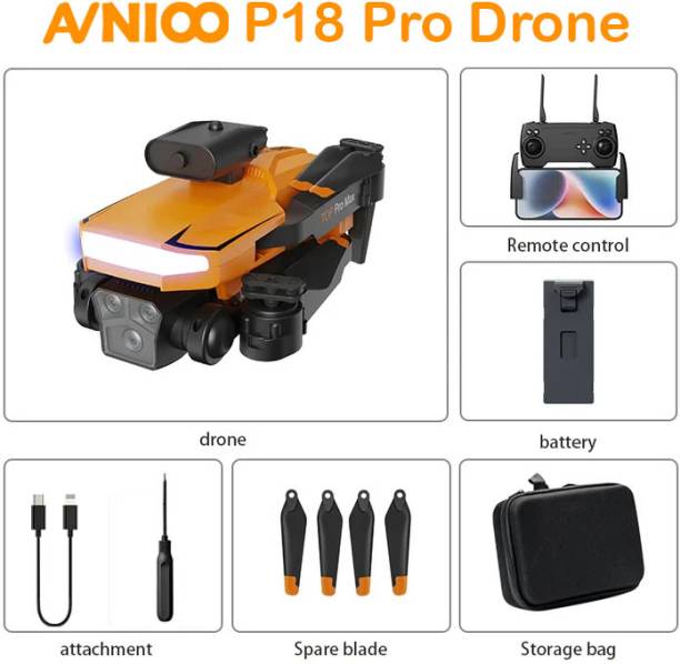 Avnioo P18 Pro Superstable drone with Intelligent Obstacle Avoidance | Triple Camera Drone