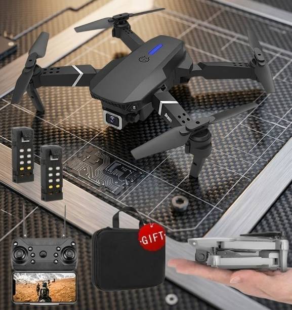 RiiseRoot RC Foldable Drone with Dual Camera, Extra Battery & One Key Takeoff Drone