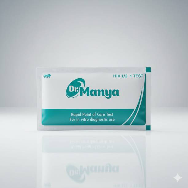 Dr.Manya HIV 1/2 Rapid Test Kit Pack of 3 Pcs Quick & Reliable Antibody Screening Blood Test