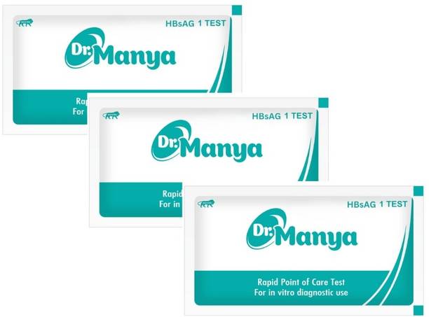 Dr.Manya HBSAG Rapid Test Kit Pack of 3 Pcs Quick Hepatitis B Surface Antigen Detection Blood Test