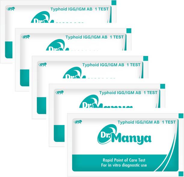 Dr.Manya Dr Manya Typhoid IGG/IGM Antibody Test Kit - Pack of 5 PCs Serum/Plasma Antibody Test Kit