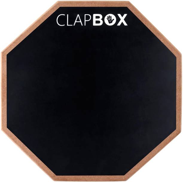 CLAPBOX Drum Practice Pad - 12 inches, Black (Practice pad only) Cajons