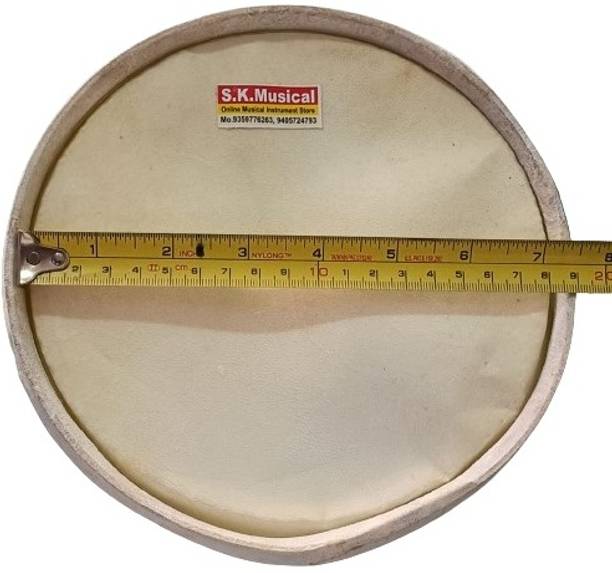 SK Musical 7 Inch Dholak Goat Head Skin Purely white Professional Dhol Head Skin