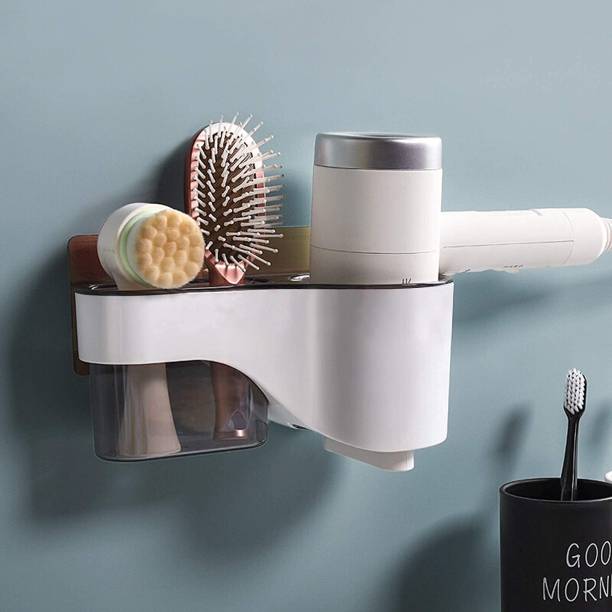 COFP 1PCS Hair Dryer Holder/Bathroom Rack/Hair Dryer Hanging Stand/Hair Straightener Wall Mounted Dryer Holder