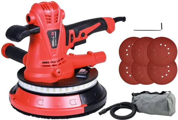 iBELL IBL DS25-80 Dry Wall Sander 800W, Variable Speed, LED Light & 8-Hole Vacuum Support 9 inch Random Orbital Sander