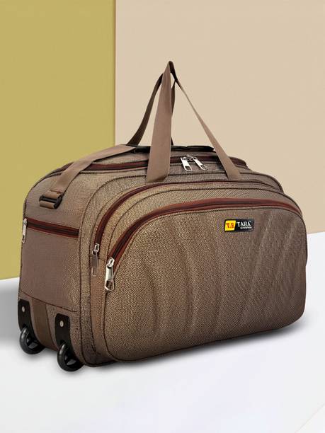 65 L Strolley Duffel Bag - High Quality Stylish - Brown - Large Capacity