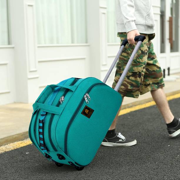 86 L Strolley Duffel Bag - 24 Inch Travel Duffle Trolley Luggage Bag Men and Women - Green - Large Capacity