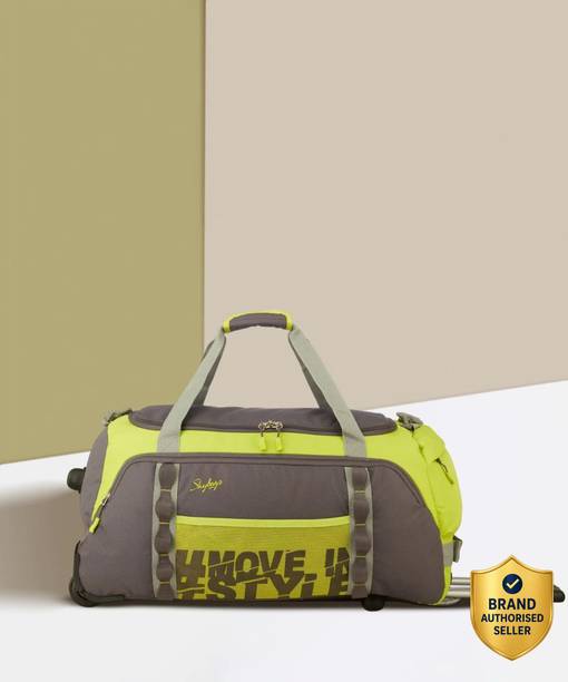 60 L Strolley Duffel Bag - HUSTLE DFT 65 Green - Green - Large Capacity