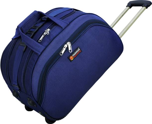 50 L Strolley Duffel Bag - American Touristes 50L Duffel With Wheels (Strolley) (Blue) - Blue - Regular Capacity Price in India