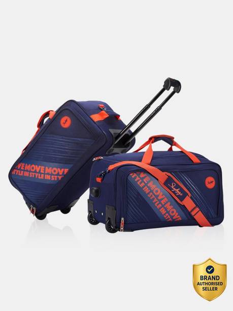 53 L Strolley Duffel Bag - Glam - 55 Travel Bags Blue & - Orange - Regular Capacity