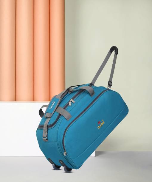 60 L Strolley Duffel Bag - FB Luggage duffel bag with wheels(Green, 60L) - Green - Large Capacity