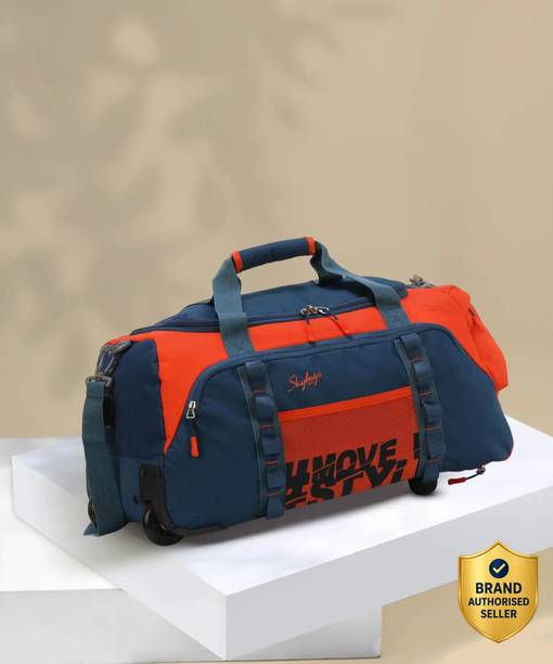 40 L Strolley Duffel Bag - HUSTLE DFT 55 ORANGE - Orange - Regular Capacity