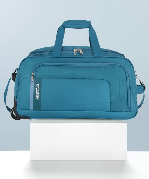 AMERICAN TOURISTER CAMP WHEEL DUFFLE 65cm - TEAL Duffel With Wheels (Strolley)