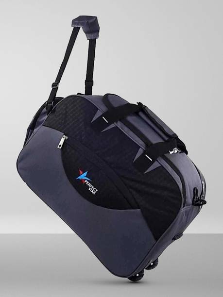 70 L Hand Duffel Bag - Travel bags luggage for travelling men, & women carry Wheeler light weight - Grey - Large Capacity