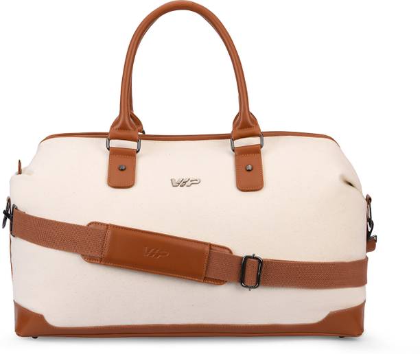 50 L Hand Duffel Bag - Panache Canvas Large Weekender Travel Bag | Overnight Bag with Zipper Closure - White - Large Capacity