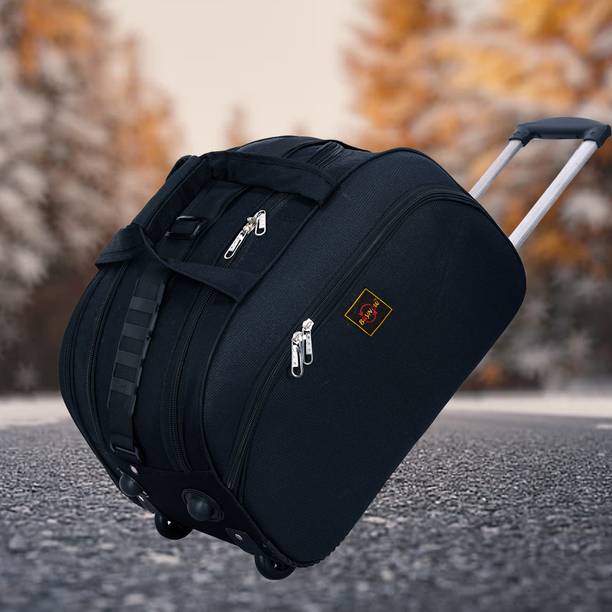 86 L Strolley Duffel Bag - 24 inch Travel Duffle Trolley Bag Luggage Cabin Waterproof - Black - Large Capacity