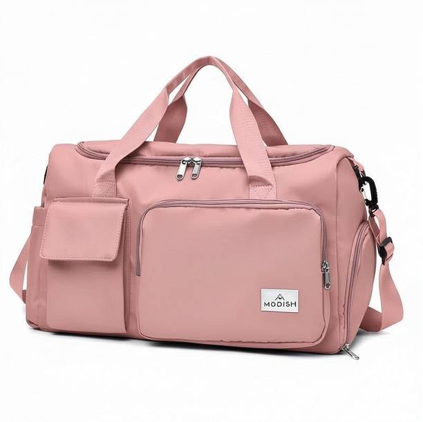 45 L Gym Duffel Bag - Gym bag 45L travel large capacity portable foldable bag, carry luggage - Pink