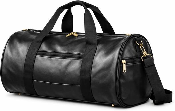 17 L Gym Duffel Bag - Premium & Leather Duffle Bags - Black, Brown