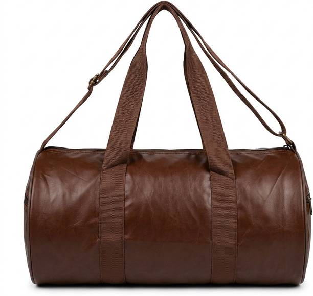 19 L Gym Duffel Bag - Gym Bag 16 Inch Medium Size Sports & Travel Bag for Men Women - Brown