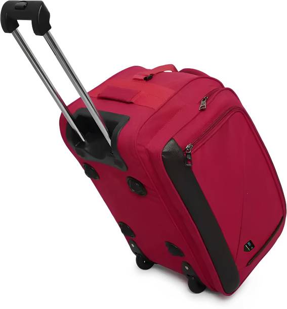75 L Strolley Duffel Bag - Large Size (Expandable) Duffle Trolley Bag / Luggage Bag 24 Inch / 60 Cm ( Red) Duffel With Wheels (Strolley) (Red) - Red - Large Capacity
