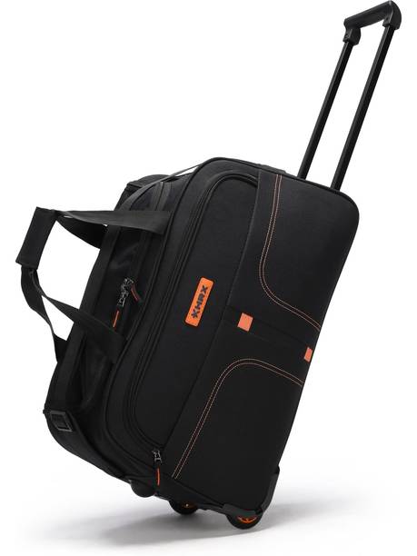 HRX 51 L Strolley Duffel Bag - Overdrive Wheel Push Button - Black - Regular Capacity