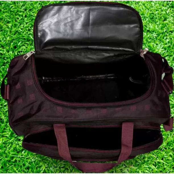 65 L Strolley Duffel Bag - Exclusive Lighweight 65 L Luggage Travel Duffel Bag with Two Wheel (Purple) - Purple - Large Capacity