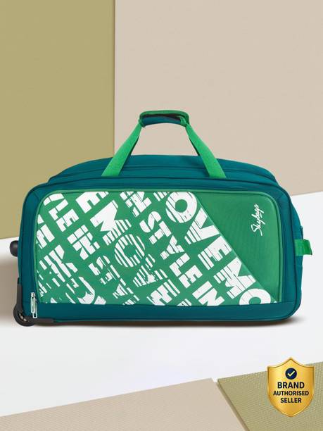 73 L Strolley Duffel Bag - Ortix Polyester 65 cm Medium Size | Stylish Trolley Bag with Wheels - Green - Large Capacity