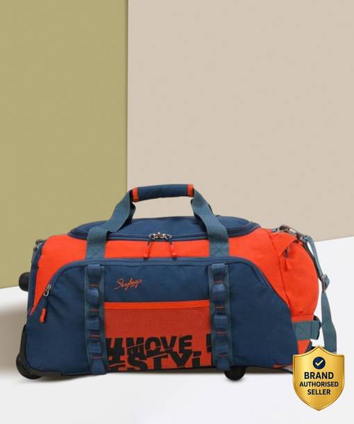 60 L Strolley Duffel Bag - hustle dft 65 - Orange - Large Capacity
