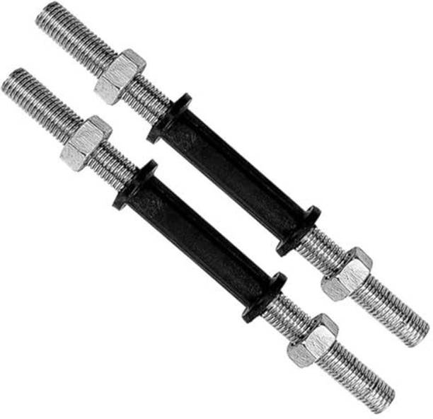 fitforever Adjustable Dumbbell Rod Pair with PVC Grip & Spin Lock for Home Gym Adjustable Dumbbell