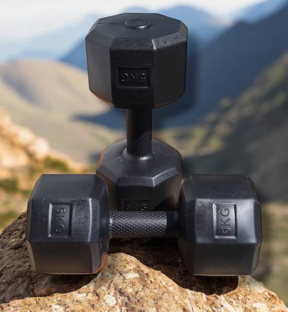 Krishna Industries HEXA DUMBLE PVC Fixed Weight Dumbbell