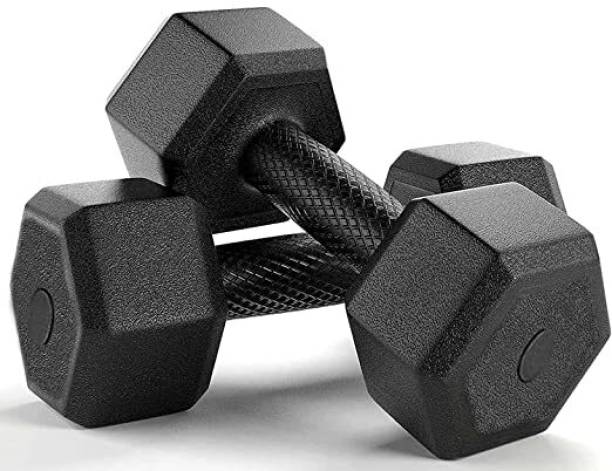Fit Flex PVC Weight Dumbbell Set for Strength Training, Home Gym and Full Body Workout Fixed Weight Dumbbell