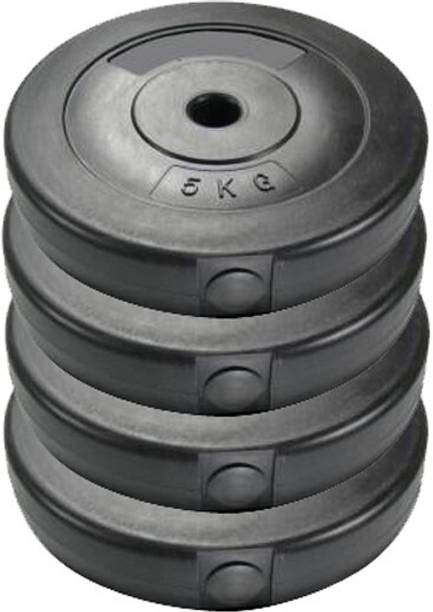 COGNANT Fitness 20kg (4 * 5kg) PVC Weight Plates (Best Quality for Home Usage) Adjustable Dumbbell