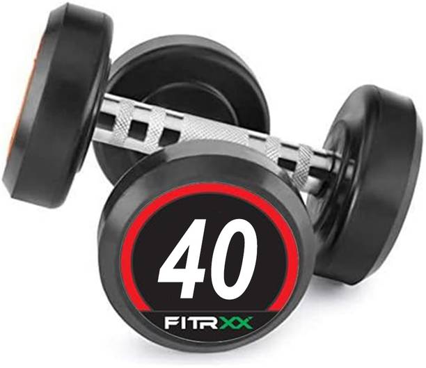 FITRXX Set Of 40KGX2 High Quality Rubber Professional Bouncer Fixed Weight Dumbbell