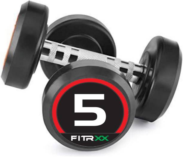 FITRXX Set Of 5KGX2 High Quality Rubber Professional Bouncer Fixed Weight Dumbbell