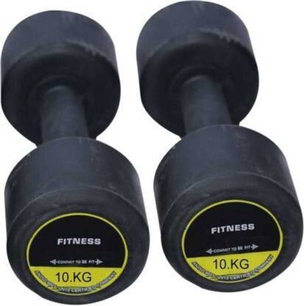 vnh Pair of (10Kg X 2) Rubber Fixed Weight Dumbbell