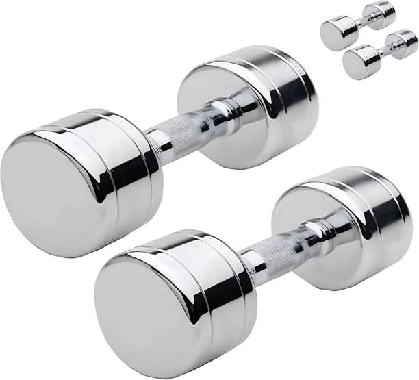 YDV Steel Dumbbells (2 kg X 2) 4 kg Set, Fitness Heavy Duty Solid Adjustable Dumbbell