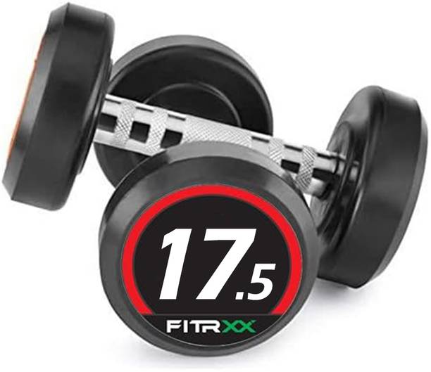 FITRXX Set Of 17.5KGX2 High Quality Rubber Professional Bouncer Fixed Weight Dumbbell