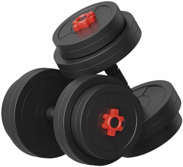 SAFECO FITNESS Durable Plastic Dumbbells & Weights Set for Home Gym & Fitness Training Adjustable Dumbbell